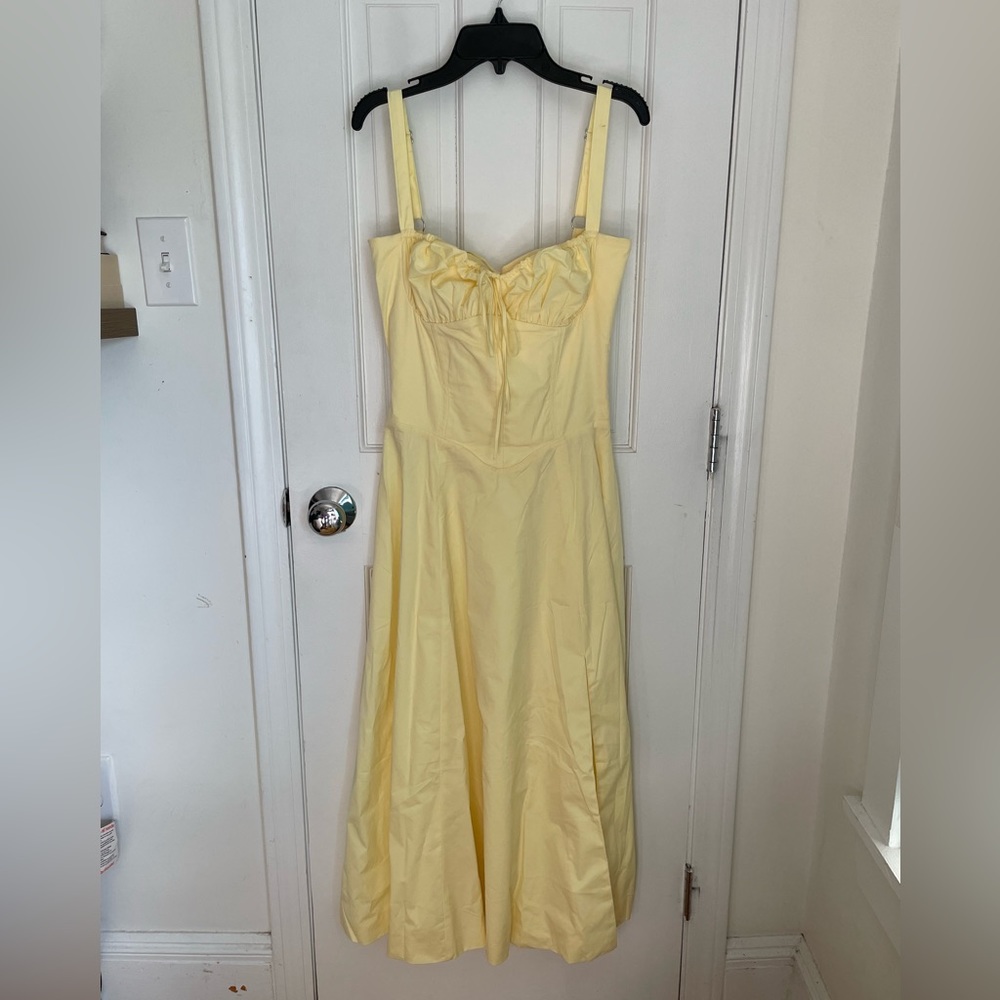 House of CB Carmen Bustier Sundress Yellow